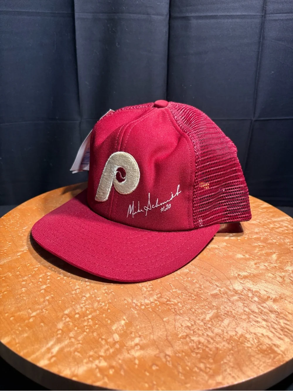 Vtg 1988 AJD Philadelphia Phillies Mike Schmidt #20 Trucker Hat Deadstock.Error!